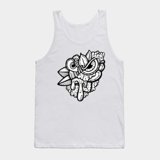 Doodle Art Urban Design With Eyes Tank Top